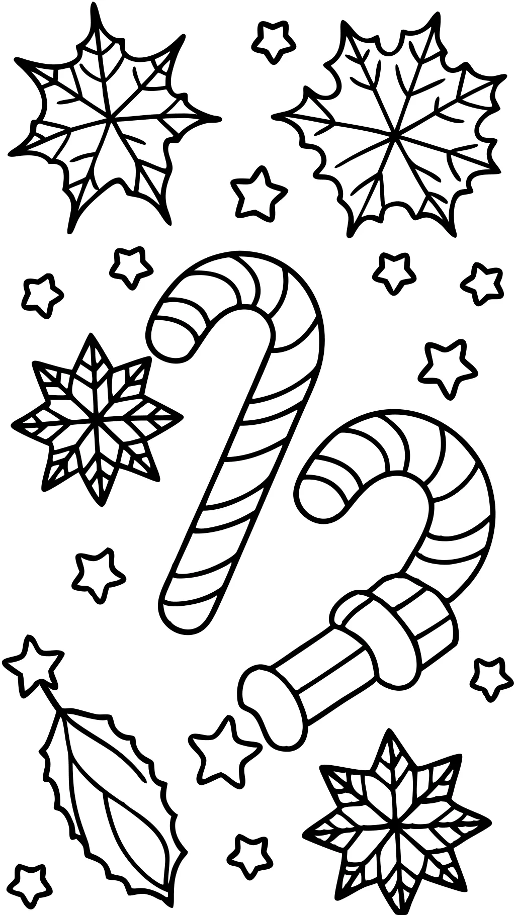 candy canes coloring pages